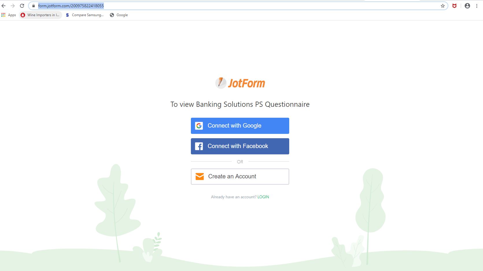 How can peole fill out the form without creating an account or signing